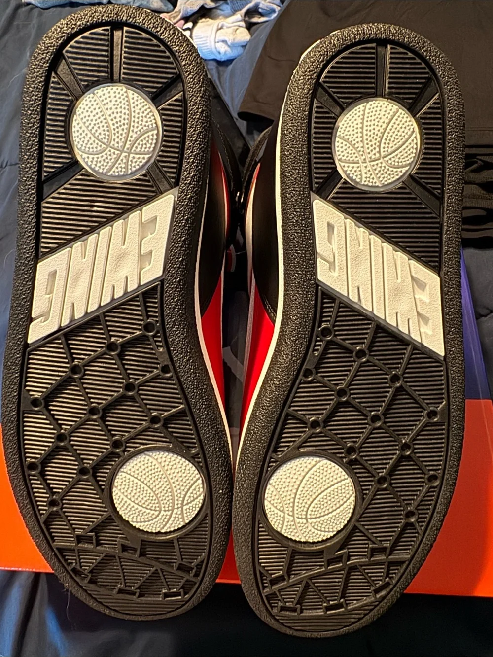 High-Top Sneakers - Red, White & Black